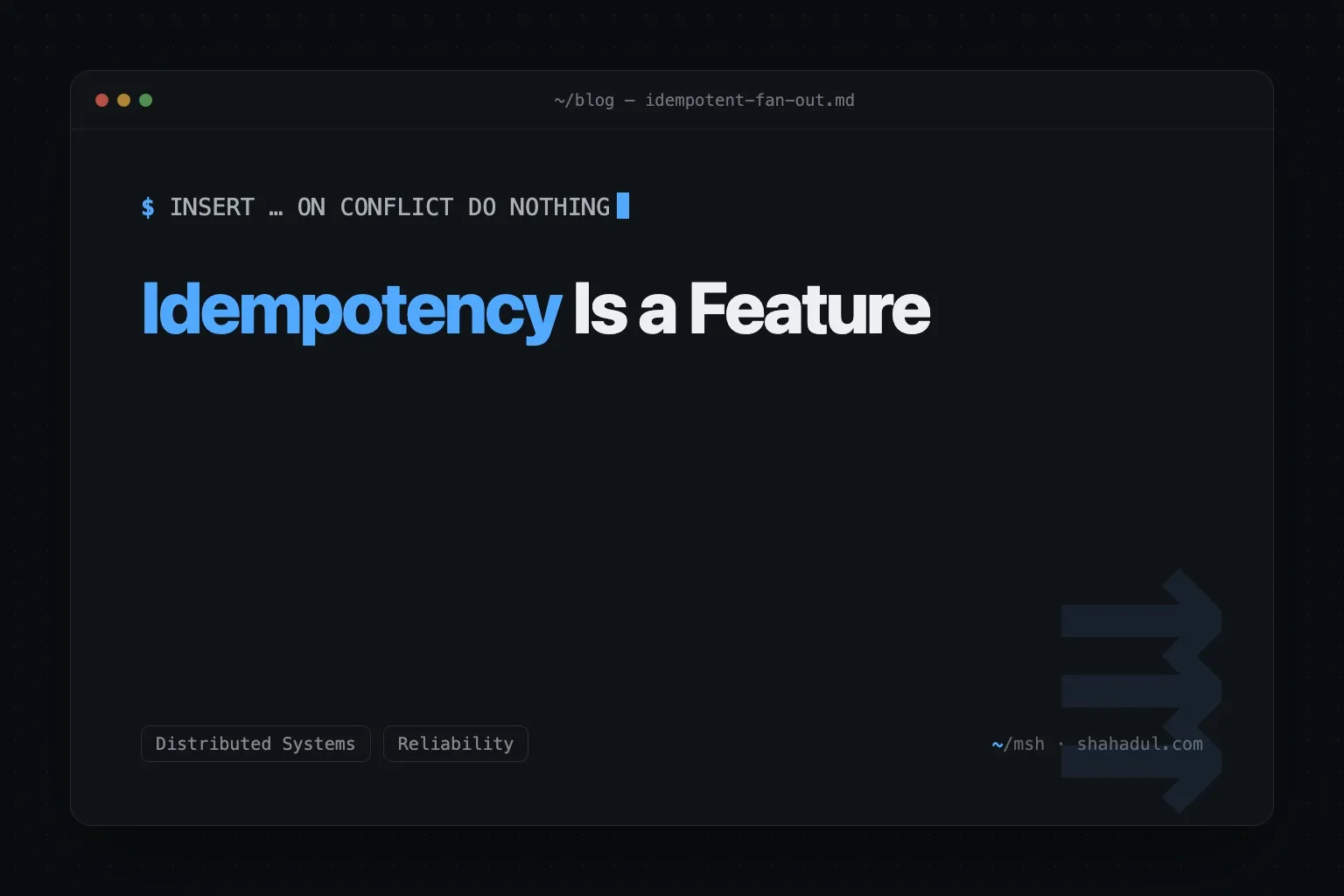 Idempotent fan-out design patterns