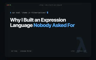 Why I built the xpr expression language